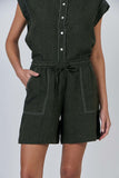 LINEN LICORICE SHORT