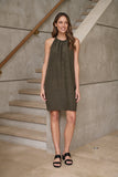 LINEN LICORICE DRESS