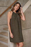 LINEN LICORICE DRESS