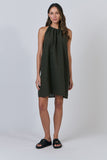 LINEN LICORICE DRESS