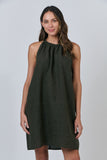 LINEN LICORICE DRESS