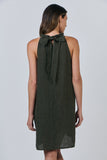 LINEN LICORICE DRESS