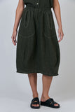 LINEN LICORICE SKIRT