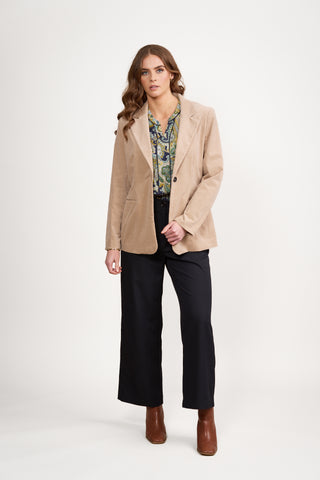 VASSALLI SHAPED PINWALE CORD BLAZER