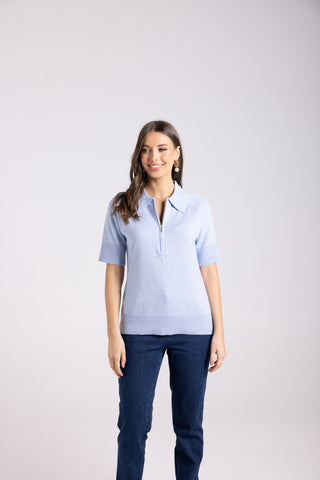 ZIP POLO KNIT