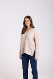 CHENIELLE LATTE CABLE KNIT