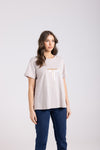 CREW TEE WITH GOLD/SILVER SEQUINS