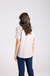 CREW TEE WITH GOLD/SILVER SEQUINS