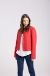 CROP BOUCLE JACKET RED