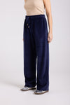 VELOUR PANT NAVY