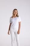 BOUCLE KNITTED TOP WHITE