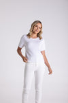 BOUCLE KNITTED TOP WHITE