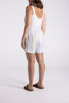 MULTI STRIPE LINEN SHORT