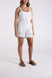MULTI STRIPE LINEN SHORT