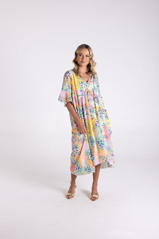 STELLA PRINT MIDI DRESS