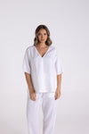 LINEN TOP WITH POCKETS
