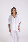 LINEN TOP WITH POCKETS