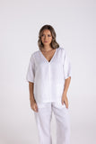 LINEN TOP WITH POCKETS