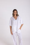 LINEN TOP WITH POCKETS