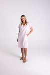 LINEN DRESS WITH FRINGE DETAIL
