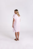 LINEN DRESS WITH FRINGE DETAIL