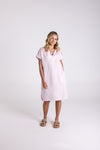 LINEN DRESS WITH FRINGE DETAIL