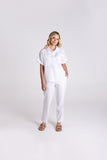 DROPPED SHOULDER LINEN TOP