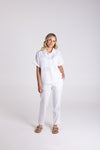 DROPPED SHOULDER LINEN TOP