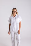 DROPPED SHOULDER LINEN TOP