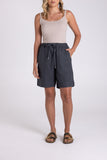 LINEN SHORT CHARCOAL