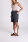 LINEN SHORT CHARCOAL