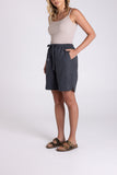 LINEN SHORT CHARCOAL