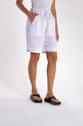 LINEN SHORT WHITE