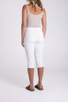 SATEEN CAPRI PANT WHITE