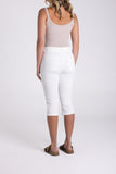 SATEEN CAPRI PANT WHITE