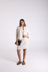 LINEN TWEED SKIRT