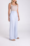 WIDE LEG LINEN PANT ICE BLUE