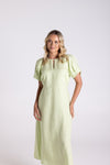LINEN MIDI DRESS