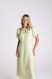 LINEN MIDI DRESS
