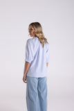 LINEN VISCOSE STRIPE TOP