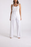 LINEN VISCOSE WIDE LEG PANT