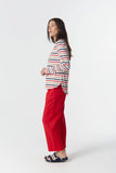 ORIGINAL MULTI STRIPE L/S TEE RED Red