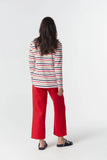 ORIGINAL MULTI STRIPE L/S TEE RED Red