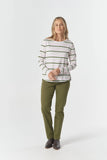 ORIGINAL MULTI STRIPE L/S TEE PINK