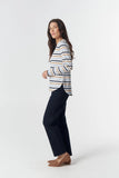ORIGINAL MULTI STRIPE L/S TEE BLUE