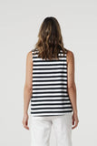SLEEVELESS STRIPE POLO