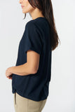 EVERY DAY COTTON ROLLED CUFF TEE NAVY Navy