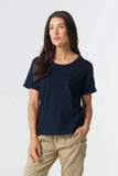 EVERY DAY COTTON ROLLED CUFF TEE NAVY Navy