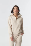 RUGGED 1/2 ZIP COTTON SWEATER