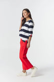 TRACK 3/4 SLEEVE COTTON JERSEY NAVY
